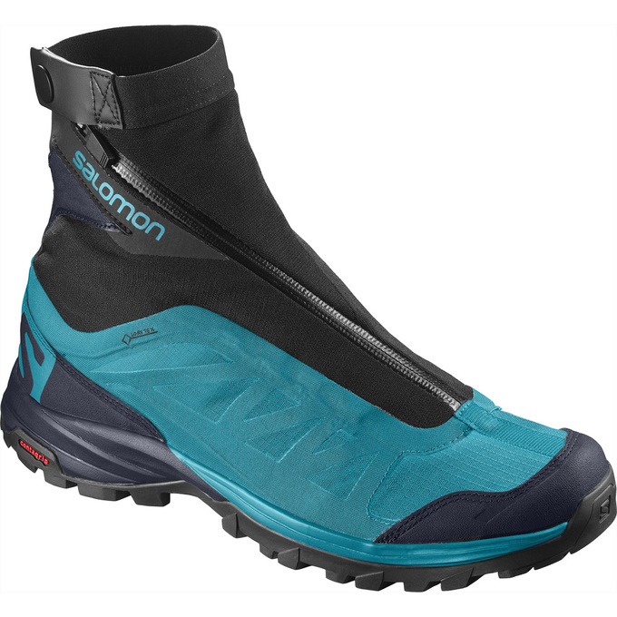 Salomon Israel OUTPATH PRO GTX® W - Womens Hiking Shoes - Black/Blue (IWNV-21743)